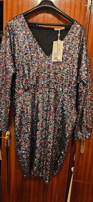 Vestido fiesta T 46 con etiqueta