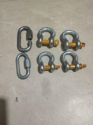 Grillete de arco y cable de acero