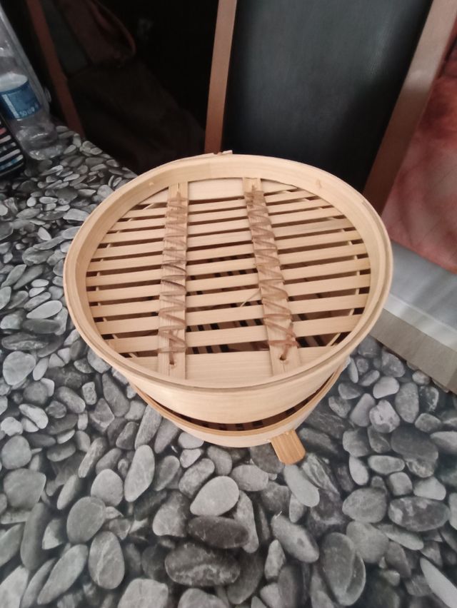 Cesta de bambú para cocinar al vapor