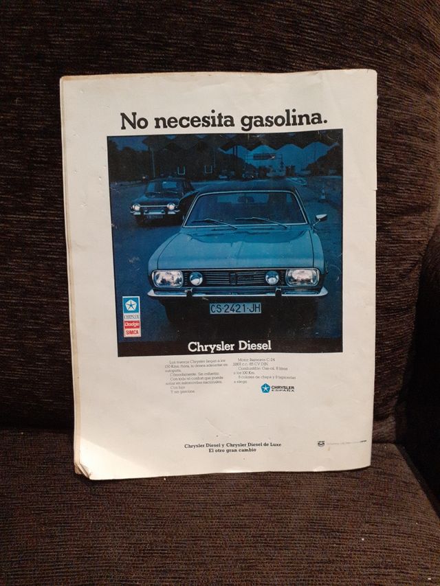 Velocidad revista del motor N° 743. 1975