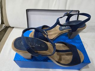+ Sandalias Tacón Mujer Maripaz azules T37