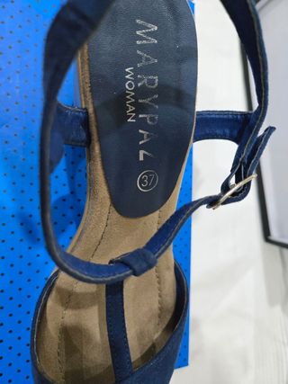 + Sandalias Tacón Mujer Maripaz azules T37