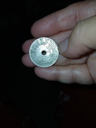 Moneda de 25 céntimos. 1937