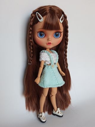 Peto de falda verde, top y bolso - Blythe