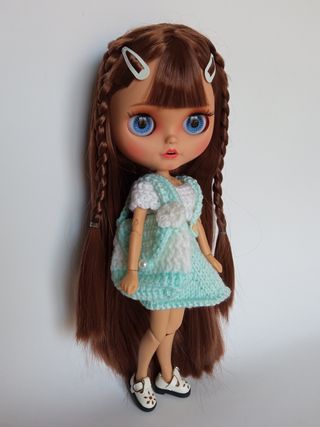 Peto de falda verde, top y bolso - Blythe