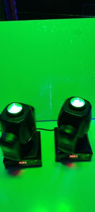 x2 CABEZAS MÓVILES BEAM 60W GOBOS 