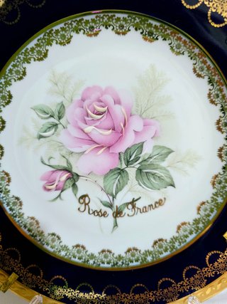 Plato decorativo de porcelana francesa Limoges