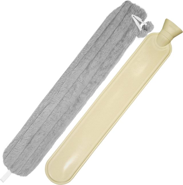 Bolsa de agua caliente felpa gris