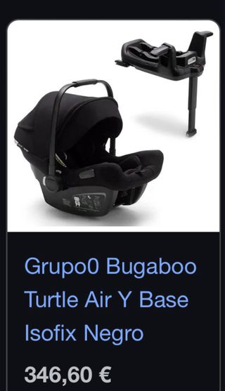 Grupo0 bugaboo turtle air y base isofix negro