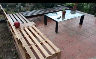 Sofá rinconera jardín