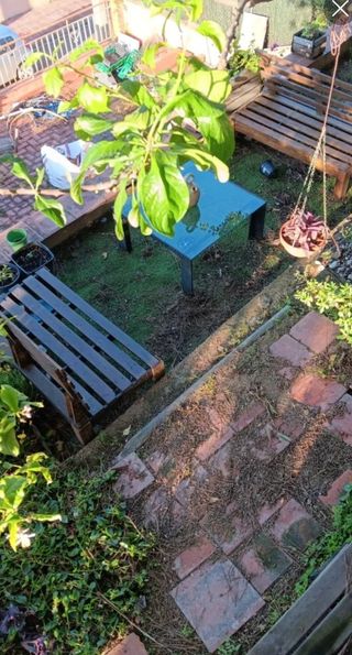 Sofá rinconera jardín