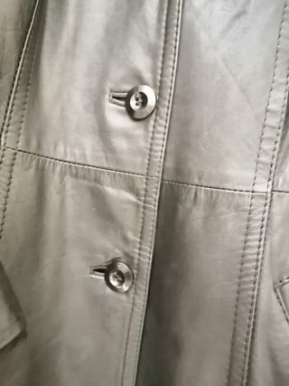 Chaquetón negro mujer  cuero auténtico