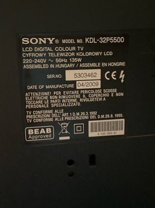 TV 32’ SONY BRAVIA