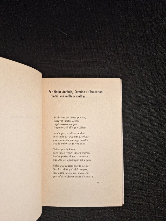 Marta Pesarrodona. A meu favor, Nostre