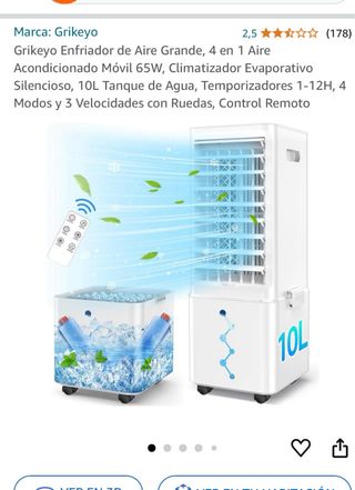 Enfriador , purificador, deshumidificador de aire