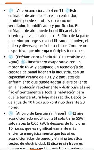 Enfriador , purificador, deshumidificador de aire