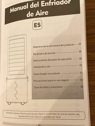 Enfriador , purificador, deshumidificador de aire