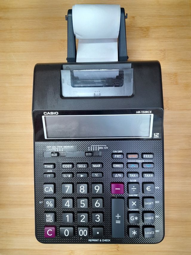 Impresora calculadora Casio.