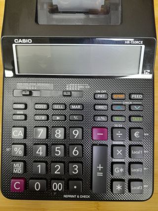 Impresora calculadora Casio.