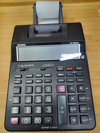 Impresora calculadora Casio.