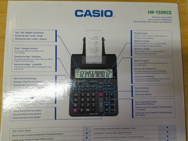 Impresora calculadora Casio.