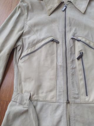 Chaqueta de ante y piel