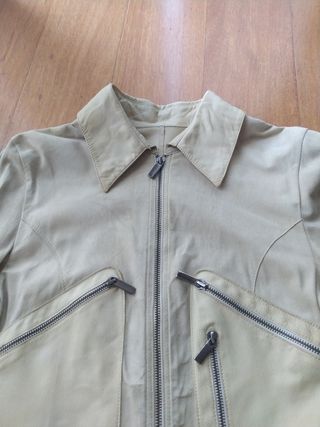 Chaqueta de ante y piel