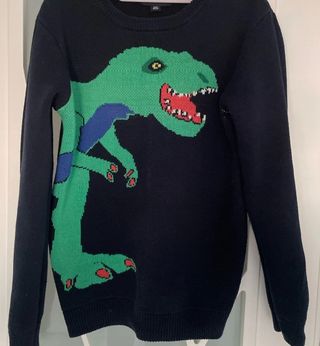 Jersey azul marino dinosaurio