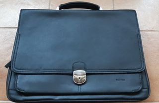 Cartera de cuero tipo profesor