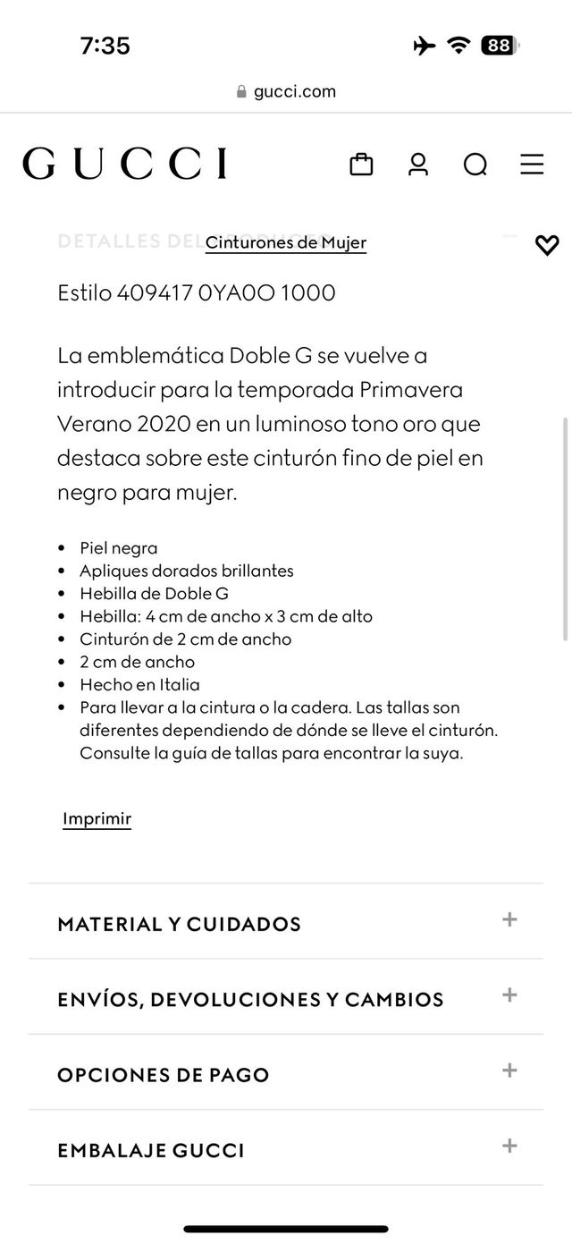 Cinturon gucci