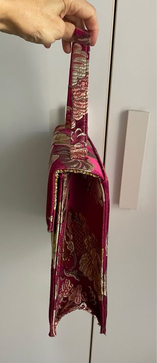 Bolso de mano de seda