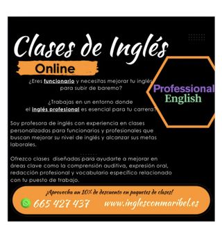 Profesora de Inglés- Todos los niveles