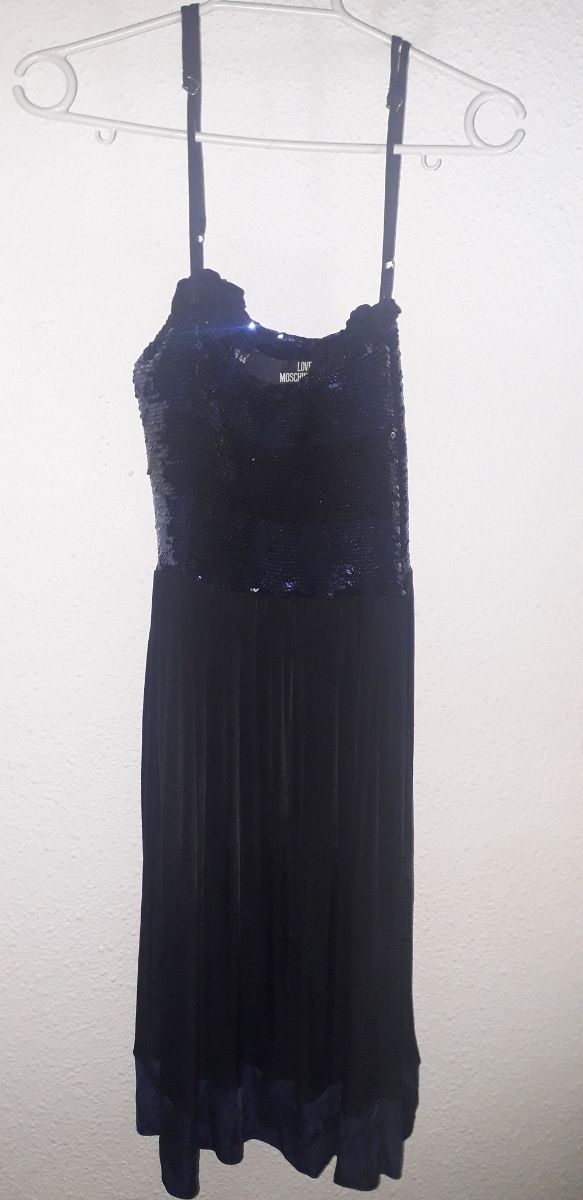 Vestido Moschino azul y negro