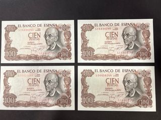 Billetes de 100 pesetas 1970 correlativos!!!