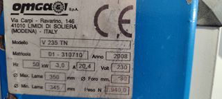 Maquina omga v235 tronzadora