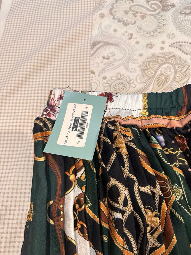 Falda plisada estampada