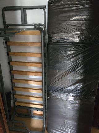 Sofá cama plegable azul