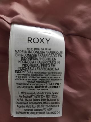 Plumífero Roxy, talla S