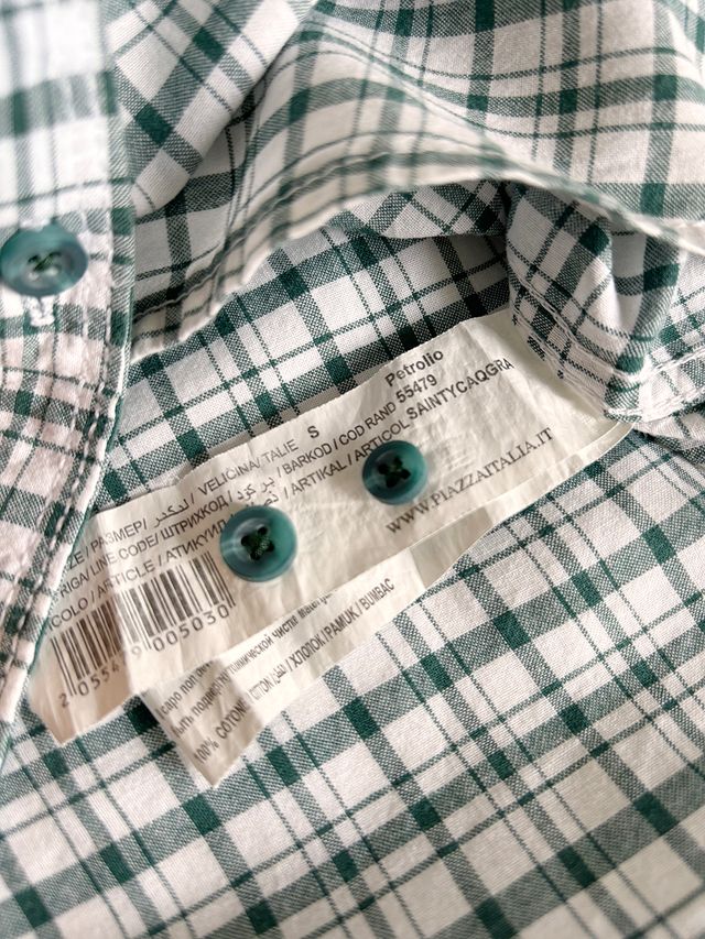 Camicia a quadri 100% cotone