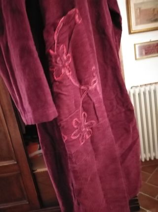 Abito donna in velluto rigato