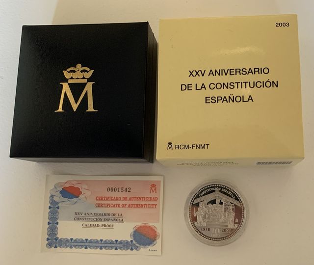 MONEDA XXV ANIV. DE LA CONST. ESPAÑOLA. 10 EUROS.