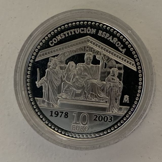 MONEDA XXV ANIV. DE LA CONST. ESPAÑOLA. 10 EUROS.
