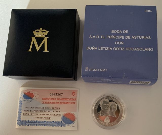 MONEDA CONM. BODA DEL PRINCIPE DE ASTURIAS. 10 EU
