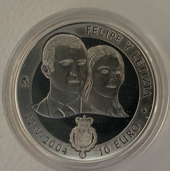 MONEDA CONM. BODA DEL PRINCIPE DE ASTURIAS. 10 EU