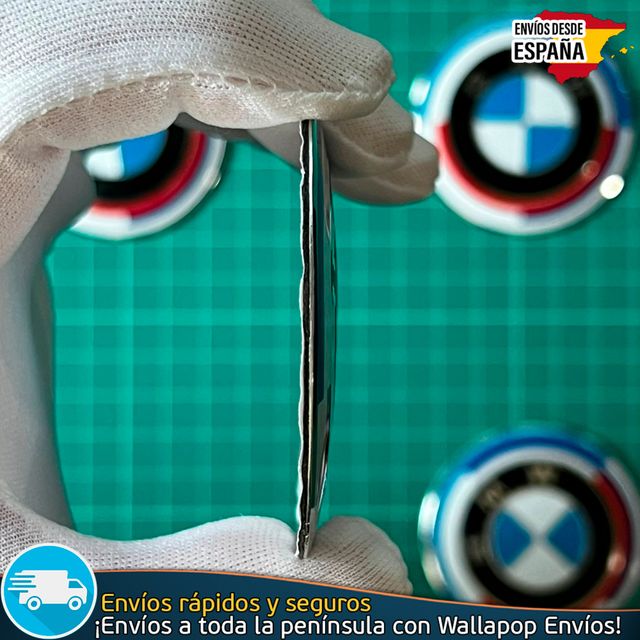 4 Emblemas BMW 56mm 50 Aniversario Pegatinas Tapas