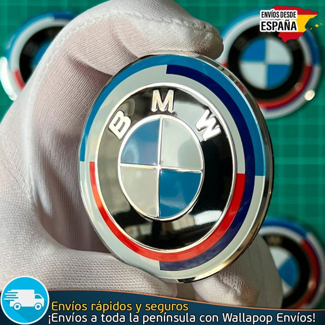 4 Emblemas BMW 56mm 50 Aniversario Pegatinas Tapas