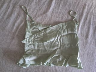 Crop top verde agua de tirantas 