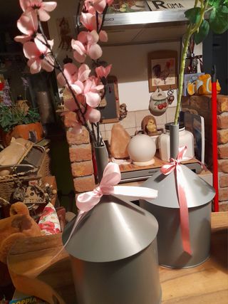 Trio vasi design in latta