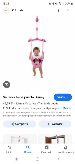 Saltador puerta bebe minnie mousse