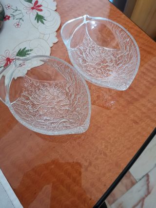 set per macedonia in vetro, nuovo